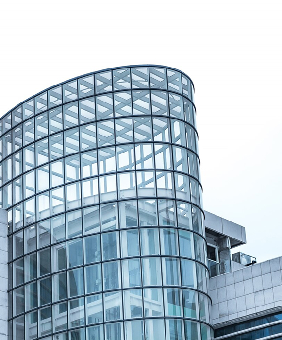 Glass building exterior